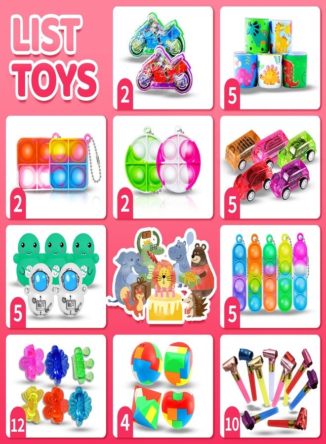 BicMan 150Pcs Party Favors for Kids 3-5 4-8, Fidget Toys Pack, Goodie Bag Stuffers, Carnival Prizes, Treasure Box, Sensory Stress Toy, Prize for Classroom Easter Eggs Fillers - Image 2